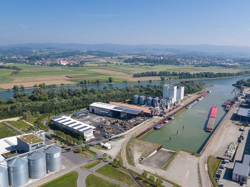 Luftbild Werk 1 am Donauhafen Straubing